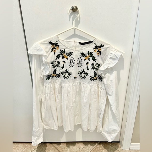 Zara Embroidered Blouse - Picture 1 of 3